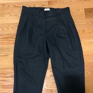 Babaton charcoal black slip on pants - short length size 4